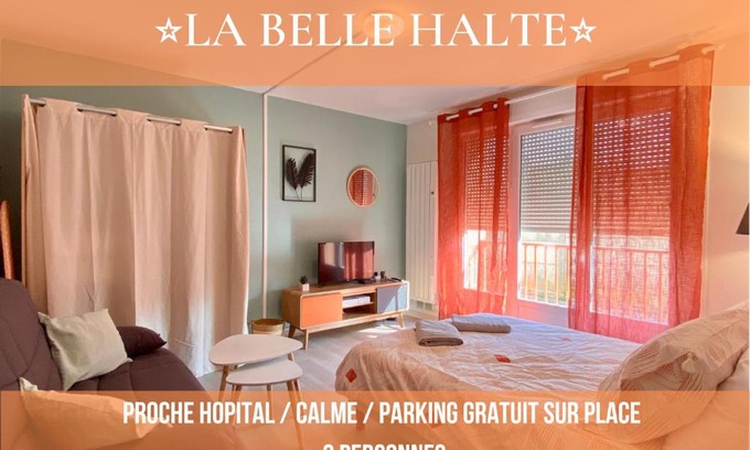 Auxerre Apartment | Cozy T2 Near Hospital with Free Parking for Families