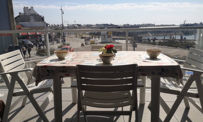 Quiberon Apartment | Ocean View Retreat with Secure Access and Family Amenities