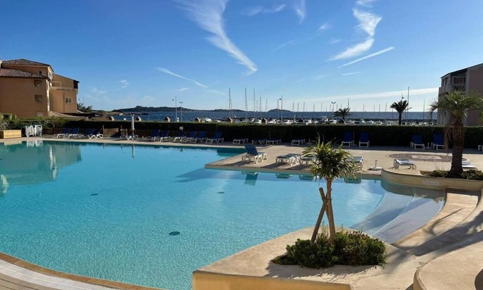 Six-Fours-les-Plages Apartment | Oceanfront Escape: 3BR with Pool & Stunning Views