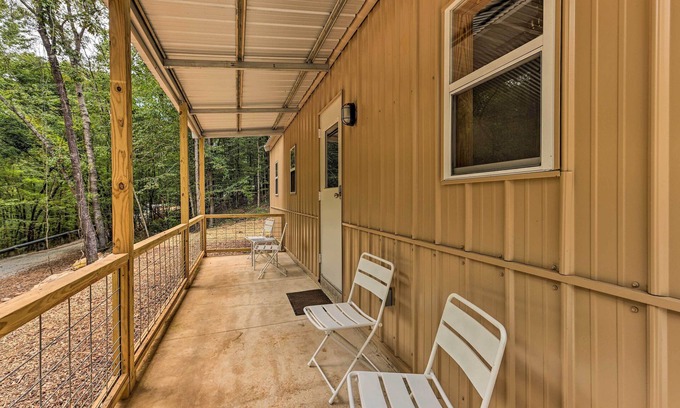 East Tallassee Cabin | Relaxing Tallassee Cabin with Forest Views and Spa Access