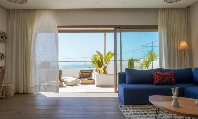 Imsouane Apartment | Oceanfront Elegance at Tasblast By Mood - 4-Star Stay