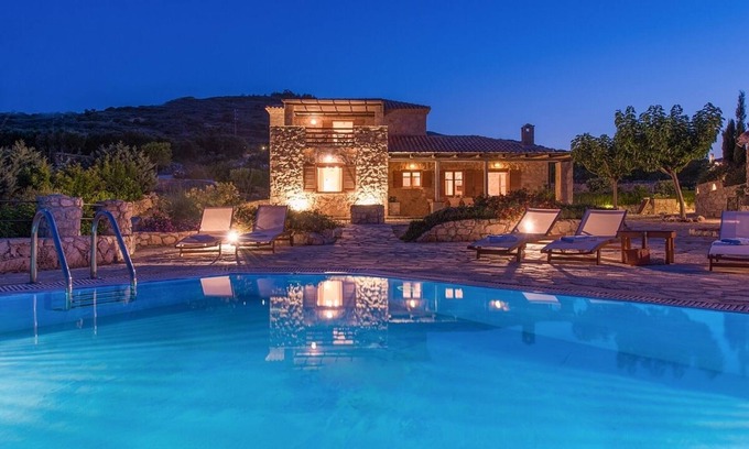 Korithi Villa | Beautiful Zakynthian Stone House with Ocean Views & Infinity Pool
