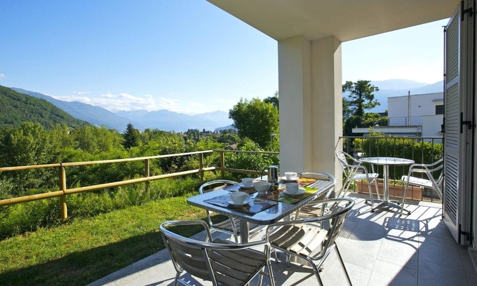 Cannobio Apartment | Brightly Designed Apartment with Pool and Lake View