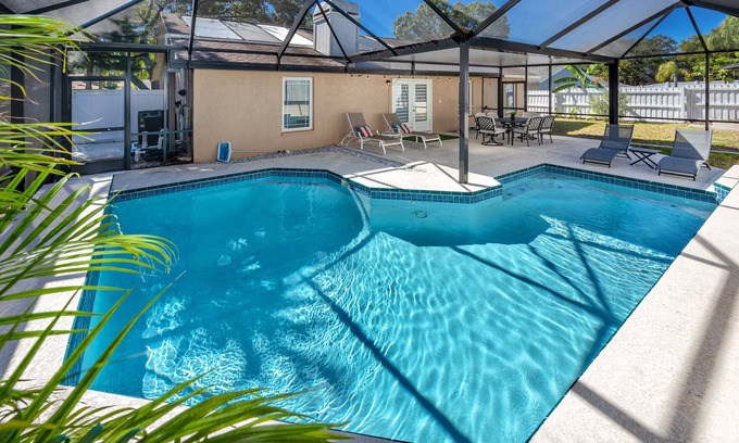 Palm Harbor House | Updated Comfort with Heated Pool, 10 Min to Beach!