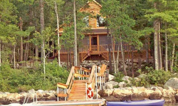 Sullivan Cabin | Explore Taylor Camp: Lakeside Log Cabin on Tunk Lake