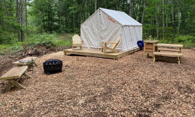 East Baldwin RV Rental | Tentrr Signature Site - Horseshoe River : Hidden Beach