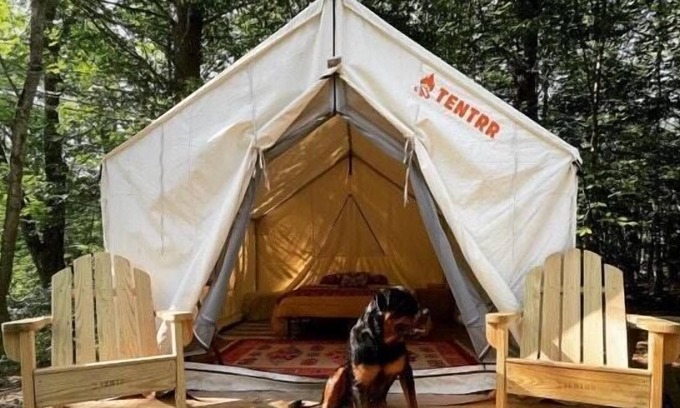 East Baldwin RV Rental | Tentrr Signature Site - Horseshoe River : Brookside