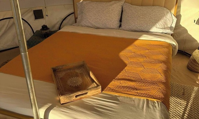 Alpine RV Rental | Terlingua Glamping with stunning desert views & queen bed