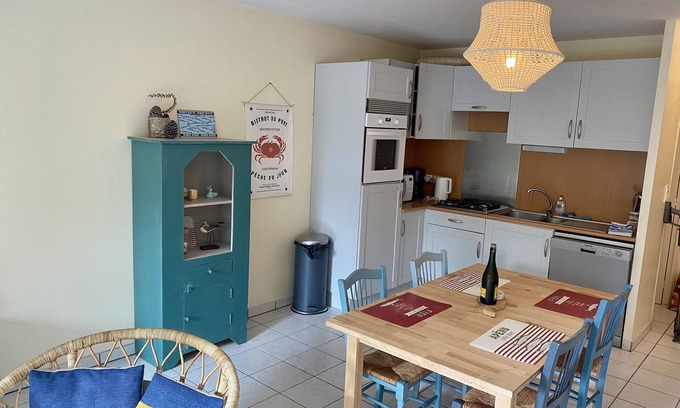 La Foret-Fouesnant House | Bright Terraced House T3 with Ocean View & Golf Access