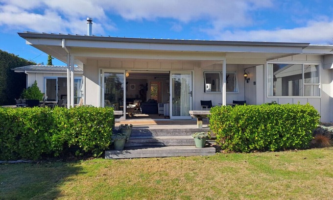 Wharewaka House | Idyllic Teti Bay Bach: Outdoor Living, Steps to the Lake