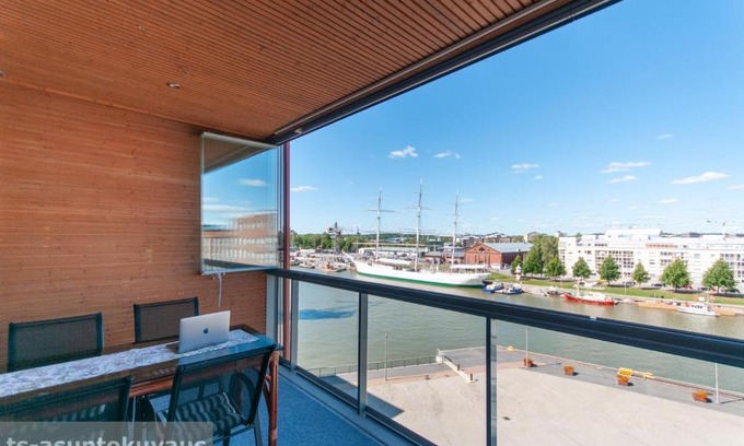 Turku Apartment | Unforgettable Views in Turku with Private Balcony & Sauna