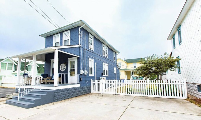 Wildwood House | Pet-Friendly Beach House Steps from Boardwalk with Ocean Views