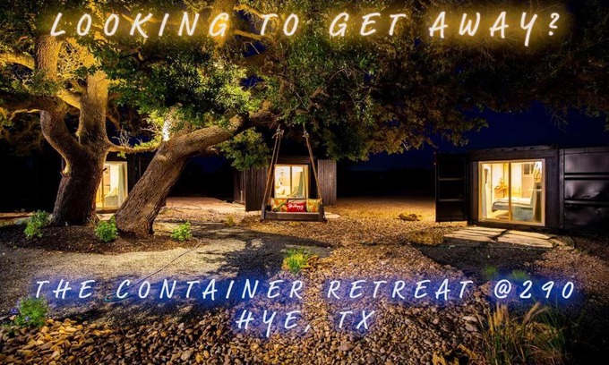 Johnson City House | Inviting Container Retreat on 290 Wine Trail - Groups Welcome!