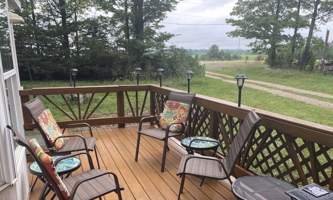 Elmira House | The Cozy Woodland Farm GetAway With Campsite and Firepit