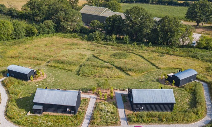 Abbess Roding Cabin | The Hop Farm - a complex by Bloom Stays that sleeps 10 guests in 4 bedrooms and 2 sofa beds