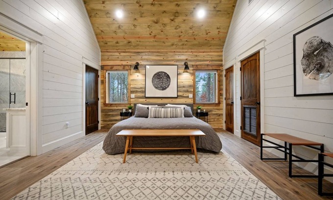 Pickens Cabin | Indulge at The Hygge House: Hot Tub & Spa Retreat for Two
