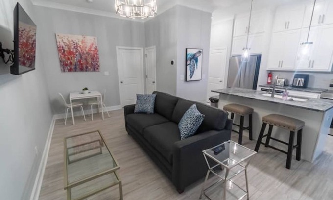 Belle Mina Apartment | Indulge in The Kennedy Suite A: Spa & Hot Tub Awaits