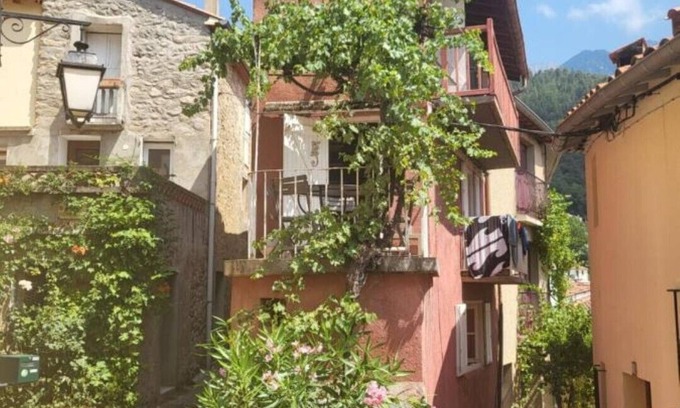 Vernet-les-Bains Cottage | Cozy Little Pink House with Ocean View & Kitchen Access