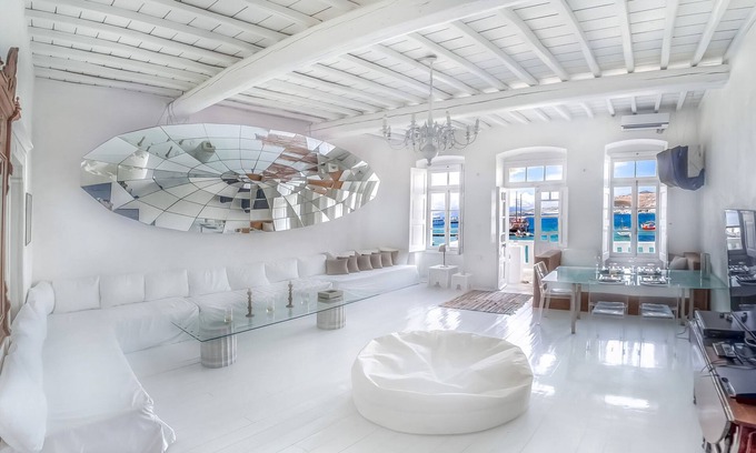 Mykonos Villa | Pet-Friendly Loft in Mykonos Town with Spa & Hot Tub