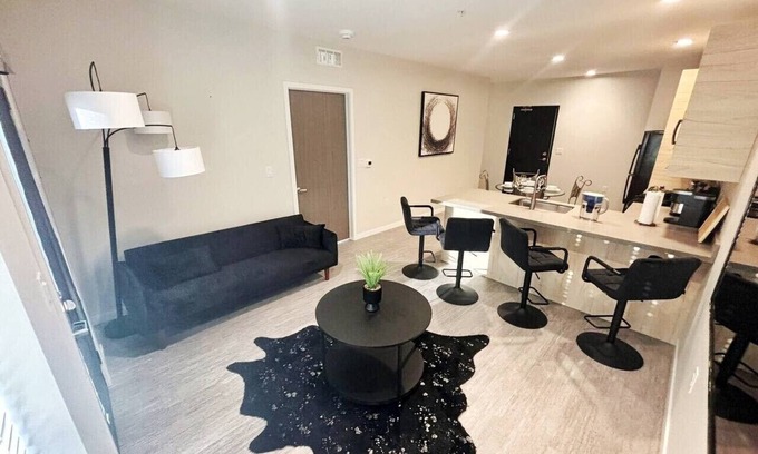 Downtown Des Moines Apartment | The Luxe Black Haven (340)