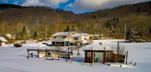 Ellicottville House | Discover The Maples: Pet-Friendly Retreat with Hot Tub & Views