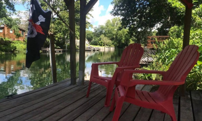 Weeki Wachee Gardens Apartment | Riverfront Escape at The Mermaid Landing Retreat