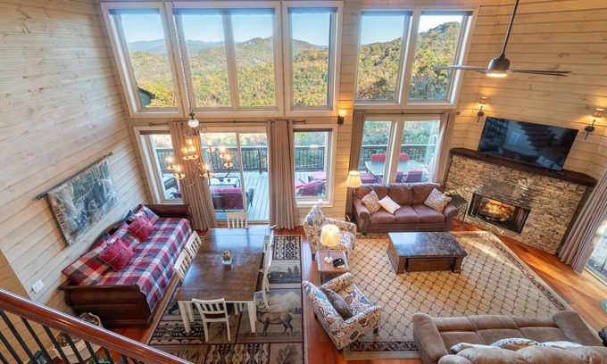 Helen House | Experience The Mount Yonah Castle with Hot Tub & Views