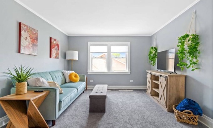Norwood Park East Apartment | Prime Location in Norwood Park with Spa and Workspace!