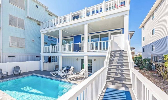 North Carolina Coast House | Inviting Oceanfront Retreat with Private Pool and Views