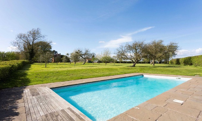 Oldbury-on-Severn House | Relax at The Old Rectory with Pool and Family Amenities