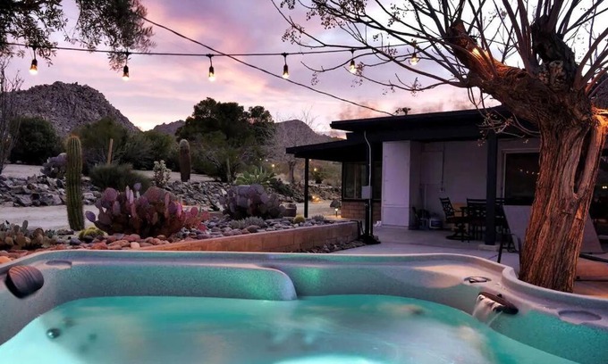 Panorama Heights House | Experience The Outpost Joshua Tree: Hot Tub & Game Room Fun