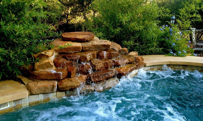 Comanche Trail House | Experience The Palms: Waterfront Retreat with Spa & Hot Tub