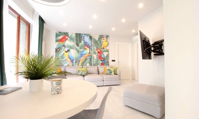 Bordighera Apartment | Family-Friendly Stay at The Parrots and Palms with Breakfast