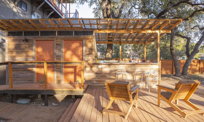 Lakeway RV Rental | Charming Glamping Retreat at The Peacock Yurt on Lake Travis