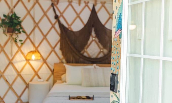 Lakeway House | Experience The Peacock Yurt with Ocean Views & Spa Treats