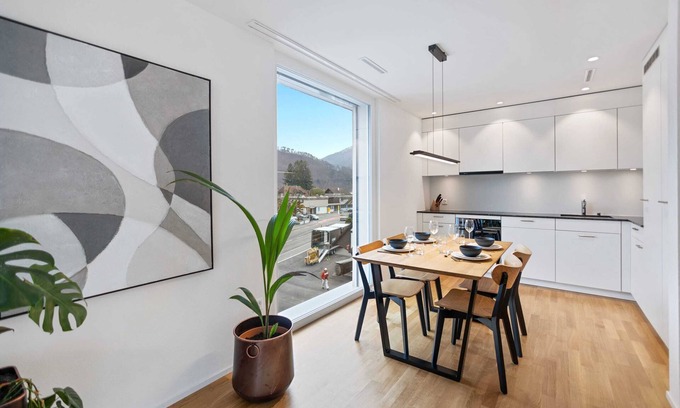 Balsthal Apartment | Relax at The R Apartment Passwang with Gym and Balcony