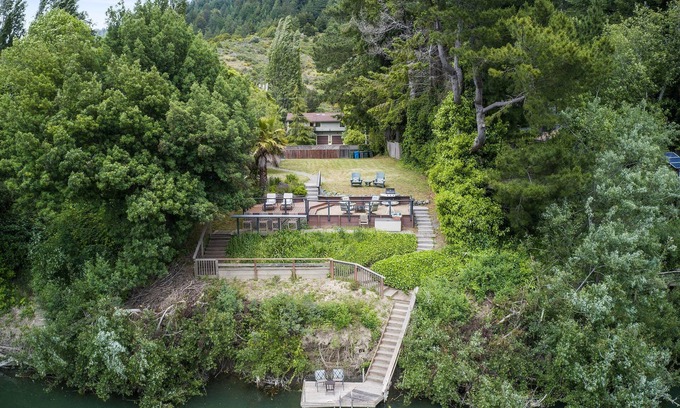 Monte Rio House | Riverfront Retreat at River Gardens with Hot Tub & Spa