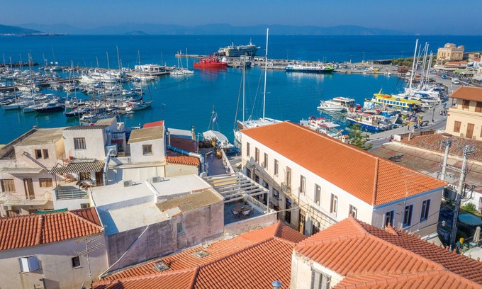 Aegina Apartment | Unforgettable Roof with Flat Sea View in Aegina Town
