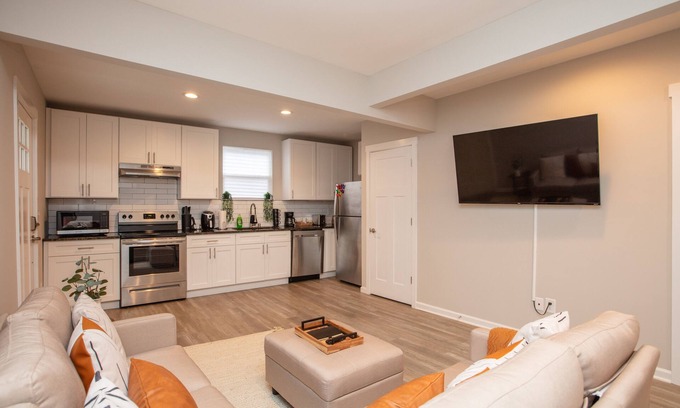 Concord Apartment | Discover The Rustic Oasis: 2BR Downtown Concord Retreat