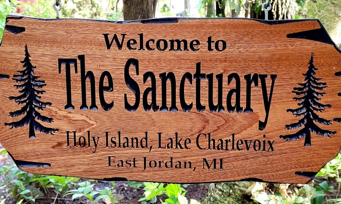 East Jordan Cottage | Relax at The Sanctuary on Holy Island, Lake Charlevoix