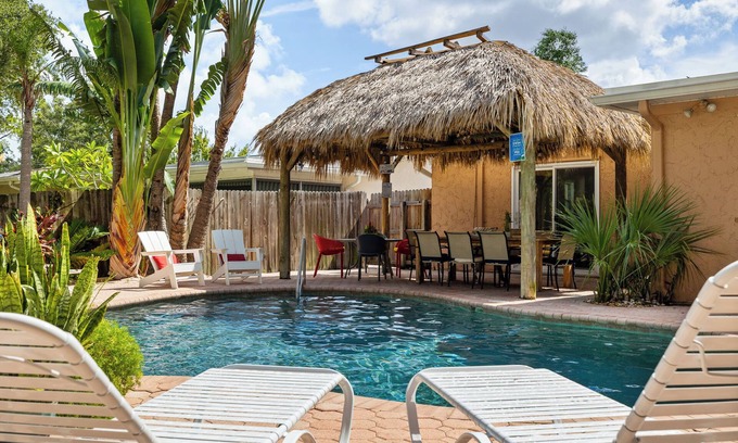 Largo House | Beachside Tropical Oasis with Pool, Tiki Hut & Top Reviews!