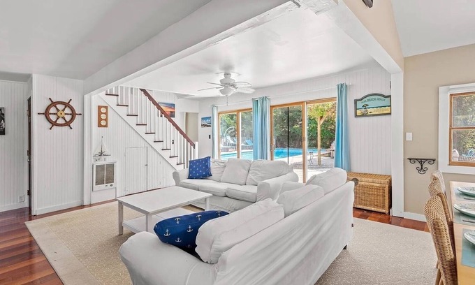 Ocean Bay Park House | The Twin Fin - Fire Island Beach House with Full Size Pool and Hot Tub