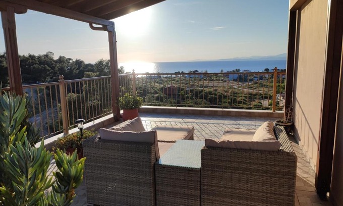 Neos Marmaras Apartment | Exceptional Theasis Panoramic Penthouse with Family Amenities
