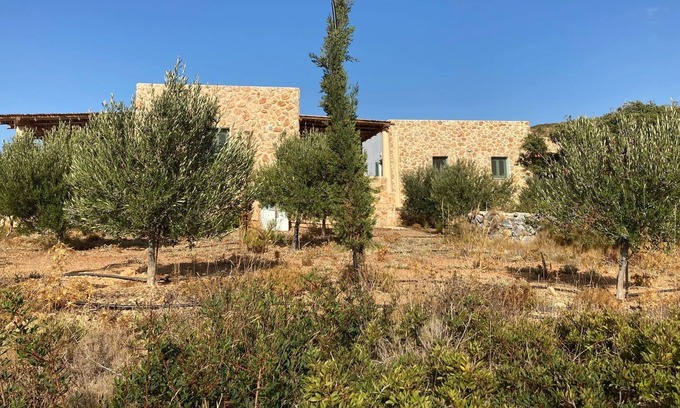 Leros House | Relax at Theresa's House with Oceanfront Views in Leros