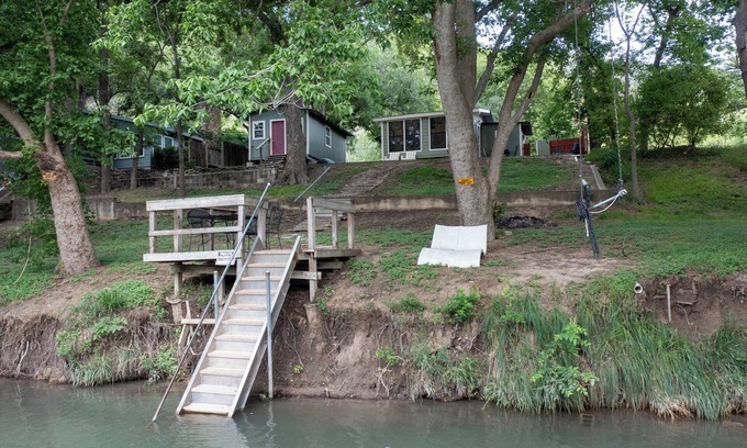 New Braunfels Cabin | They’ll Float Right Past Your Private Deck