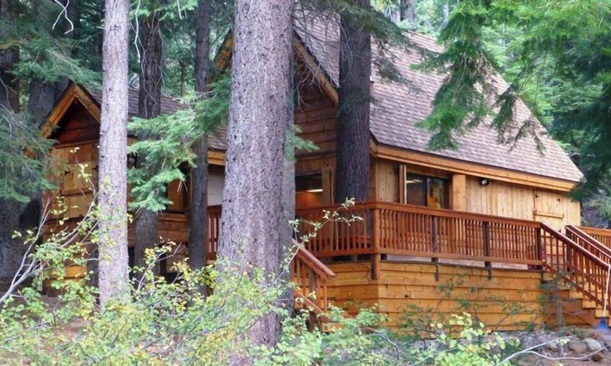 Tahoe City Cabin | Cozy Three Bears Cabin: Pet-Friendly with Hot Tub & Ocean View