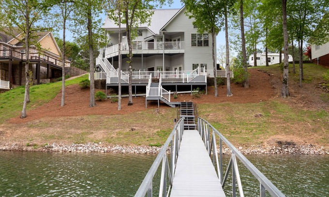 Houston House | Scenic Lake View Retreat with Multiple Decks for Relaxation