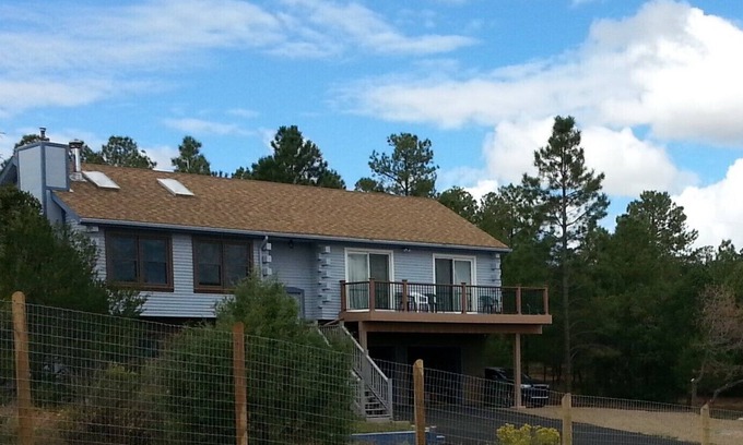 Ramblewoods Cabin | Serene Tijeras Tranquility: Mountain Cabin with Ocean Views