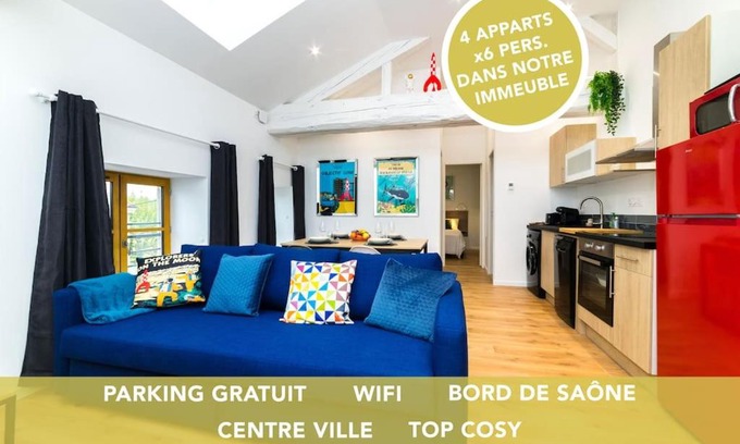 Tournus Apartment | Tintin Hotel in Tournus: Child-Friendly & Highly Rated
