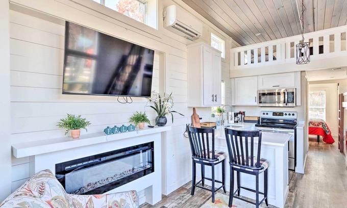Morganton House | Unique Tiny Home Retreat with Fire Pit Near the Lake